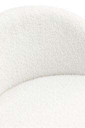 Living and Home Teddy Fleece Dressing Table Stool with Iron Legs in White - thumbnail 9
