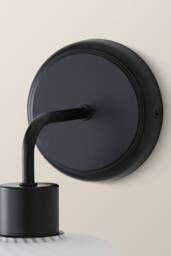 ValueLights Emery Swirl Glass Shade Wall Light in Black - thumbnail 5