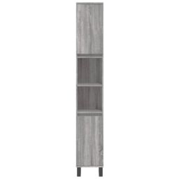 Berkfield Home 3 Piece Bathroom Furniture Set Grey Sonoma Engineered Wood - thumbnail 6