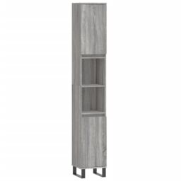 Berkfield Home 3 Piece Bathroom Furniture Set Grey Sonoma Engineered Wood - thumbnail 5