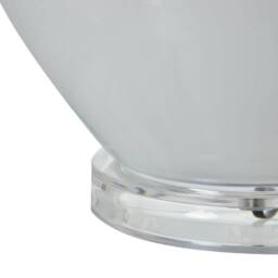 Sostter Grey Ombre Glass Table Lamp with Linen Shade in Clear - thumbnail 5