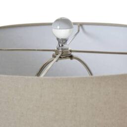 Sostter Grey Ombre Glass Table Lamp with Linen Shade in Clear - thumbnail 2