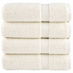Berkfield Home Premium Hand Towels SOLUND 4 pcs Cream 50x100 cm 600 gsm - thumbnail 2