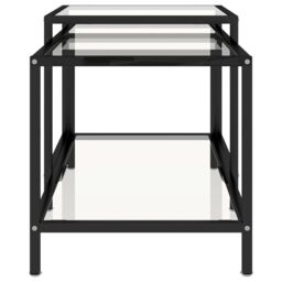 Berkfield Home Tea Tables 2 pcs Tempered Glass Transparent in Clear - thumbnail 5