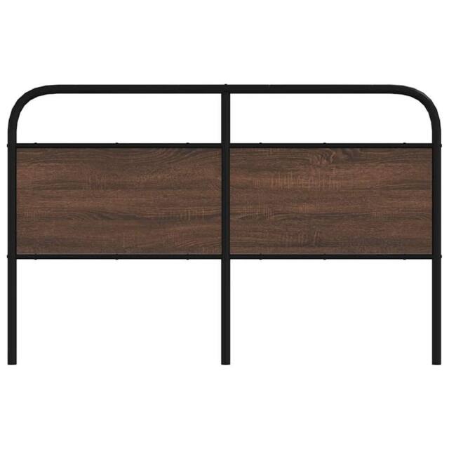 Berkfield Home Headboard Brown Oak 150 cm Steel & Engineered Wood - image 1