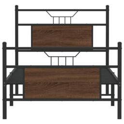 Berkfield Home Bed Frame without Mattress Brown Oak 80x200 cm Engineered Wood - thumbnail 6