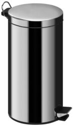 Orsina 12 Litre Pedal Bin, Stainless Steel Waste Bin With Soft Close Lid & Removable Inner Bucket, Sleek in Silver