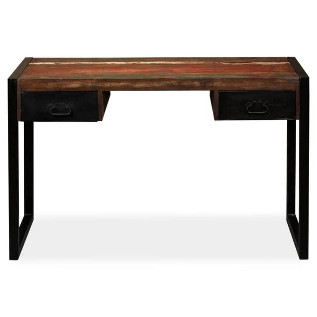 Berkfield Home Desk with 2 Drawers Solid Reclaimed Wood 120x50x76 cm - Size: 120 x 50 x 76 cm - image 1