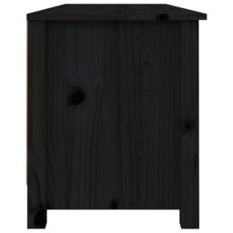 Berkfield Home Shoe Bench Black 110x38x45.5 cm Solid Wood Pine - thumbnail 4