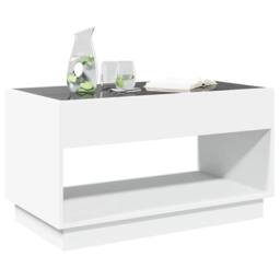 Berkfield Home Decorative Coffee Table with Infinity LED White 90x50x50 cm - Size: 90 x 50 x 50 cm - thumbnail 4