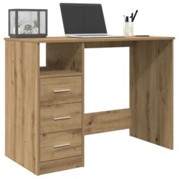 Berkfield Home Desk Artisan Oak 102x76x50 cm Engineered Wood in Brown - Size: 102 x 76 x 50 cm - thumbnail 1
