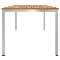 Berkfield Home Outdoor Dining Table 200x90x74.5 cm Solid Wood Acacia in Brown - thumbnail 6