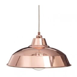 Industrial Pendant Ceiling Lamp Shade Set Rose Gold 360mm - thumbnail 1