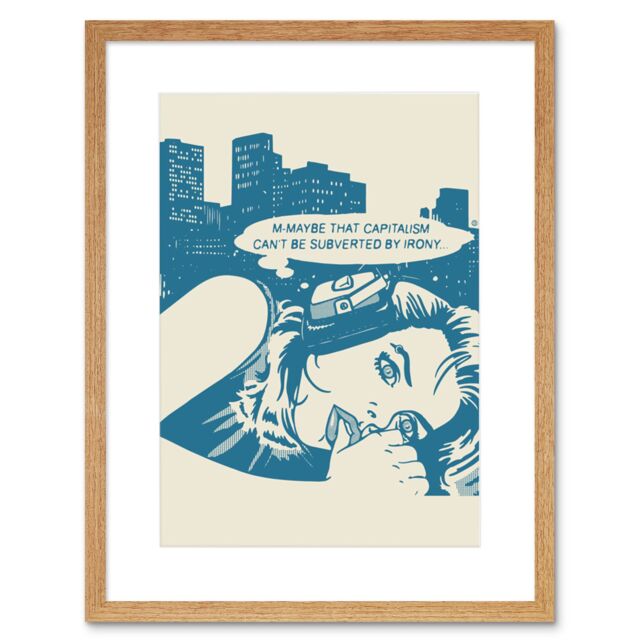 "Artery8 Wall Art Print Comic Capitalism Commentary Art Framed 9x7 inch in Beige - Size: W7"" x H9""" - image 1