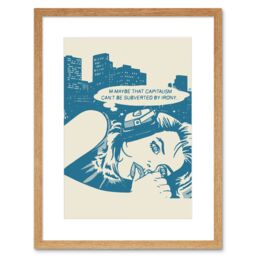 "Artery8 Wall Art Print Comic Capitalism Commentary Art Framed 9x7 inch in Beige - Size: W7"" x H9""" - thumbnail 1