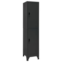 Berkfield Home Locker Cabinet Anthracite 38x45x180 cm Steel in Black - Size: 38 x 45 x 180 cm