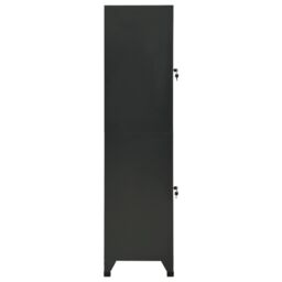 Berkfield Home Locker Cabinet Anthracite 38x45x180 cm Steel in Black - Size: 38 x 45 x 180 cm - thumbnail 4