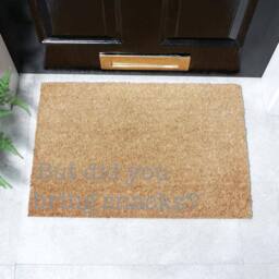 Artsy Mats Grey But Did You Bring Snacks Doormat - Size: 40 cm x 60 cm - thumbnail 2