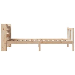 Berkfield Home Bed Frame with Headboard without Mattress 90x190 cm Single in Brown - thumbnail 7