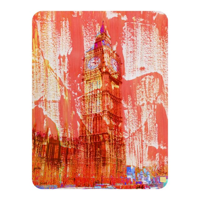 Benjamin Tate Design Crazy Red Ben Blanket in Natural - Size: 120 cm x 150 cm - image 1