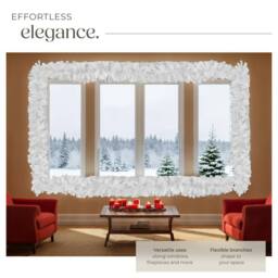 tectake Christmas Garland In Detailed & Lifelike Look, 270 Cm Long in White - thumbnail 3