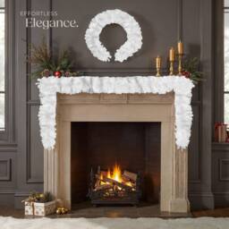 tectake Christmas Garland In Detailed & Lifelike Look, 270 Cm Long in White - thumbnail 8