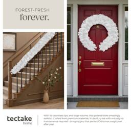 tectake Christmas Garland In Detailed & Lifelike Look, 270 Cm Long in White - thumbnail 4
