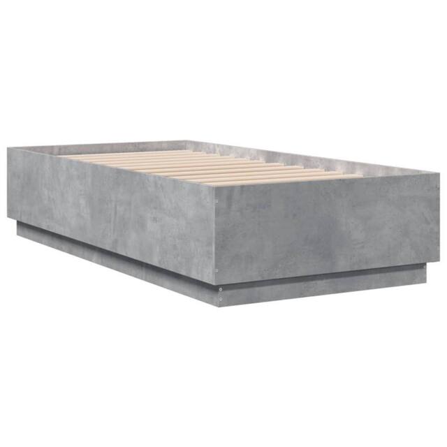 Berkfield Home Modern Bed Frame without Mattress Concrete Grey 90x190 cm Single - image 1