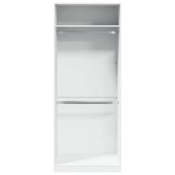 Berkfield Home Wardrobe White 80x50x200 cm Engineered Wood - Size: 80 x 50 x 200 cm - thumbnail 4