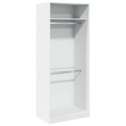 Berkfield Home Wardrobe White 80x50x200 cm Engineered Wood - Size: 80 x 50 x 200 cm - thumbnail 3