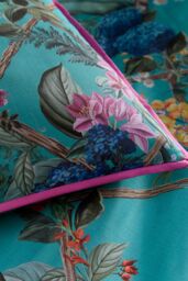 Laurence Llewelyn-Bowen 'Cotswald Fantasia' Floral Print 200 Thread Count Cotton Duvet Cover Set in Teal - Size: King - thumbnail 3