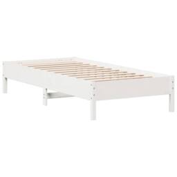 Berkfield Home Beautiful Bed Frame without Mattress White 100x200 cm Solid Wood Pine - thumbnail 3