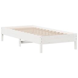 Berkfield Home Beautiful Bed Frame without Mattress White 100x200 cm Solid Wood Pine - thumbnail 6