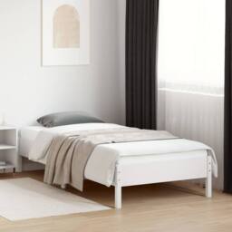 Berkfield Home Beautiful Bed Frame without Mattress White 100x200 cm Solid Wood Pine - thumbnail 1