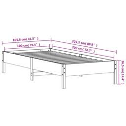 Berkfield Home Beautiful Bed Frame without Mattress White 100x200 cm Solid Wood Pine - thumbnail 9