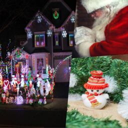 Pegdev Festive Inflatable Snowman 180cm with LED Lights Indoor Outdoor Christmas Decoration in White - thumbnail 3