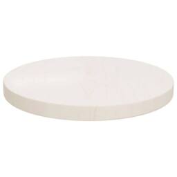 Berkfield Home Table Top White Ã˜30x2.5 cm Solid Wood Pine - Size: 30x2.5 cm
