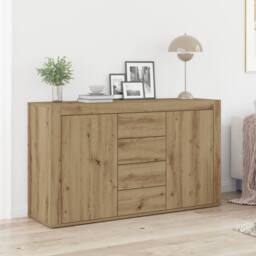 Berkfield Home Sideboard Artisan oak Engineered wood 120 x 36 x 69 cm in Brown