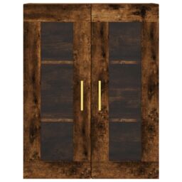 Berkfield Home Wall Mounted Cabinets 2 pcs Smoked Oak Engineered Wood in Brown - thumbnail 6