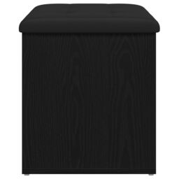Berkfield Home Storage Bench Black Oak 60x40x45 cm Engineered Wood - Size: 60 x 40 x 45 cm - thumbnail 7