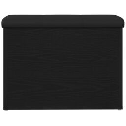 Berkfield Home Storage Bench Black Oak 60x40x45 cm Engineered Wood - Size: 60 x 40 x 45 cm - thumbnail 6