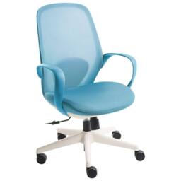Wyld and Coco Blue Mesh Office Chair - Adjustable Height Tilt Backrest Armrests - thumbnail 4