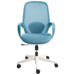 Wyld and Coco Blue Mesh Office Chair - Adjustable Height Tilt Backrest Armrests - thumbnail 5
