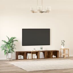 Berkfield Home 2 pcs Old Wood Engineered wood in Brown - thumbnail 4