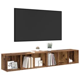 Berkfield Home 2 pcs Old Wood Engineered wood in Brown - thumbnail 3