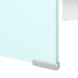 Berkfield Home TV Stand/Monitor Riser Glass Green 80x30x13 cm - Size: 80 x 30 x 13 cm - thumbnail 5