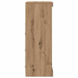 Berkfield Home Sideboard with LED Lights Artisan Oak 41x37x100 cm in Brown - Size: 41 x 37 x 100 cm - thumbnail 7
