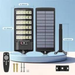 EONLION 9900000LM Commercial LED Solar Street Light Road Lamp in Black - thumbnail 1