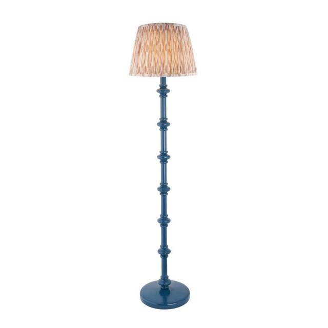 Netlighting Carnaby Blue Floor Lamp Fabric Ikat Shade 35cm B22 - image 1