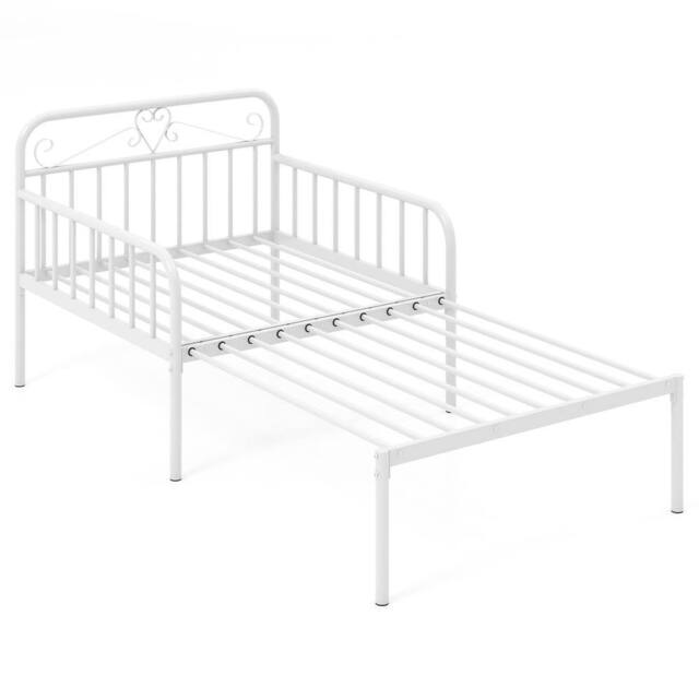 Gymax 2-in-1 Metal Extendable Daybed to Single Size Bed Sofa Bed in White - image 1